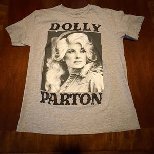 Dolly Parton Vintage Style Portrait T-Shirt Gray Medium Official Merch Country